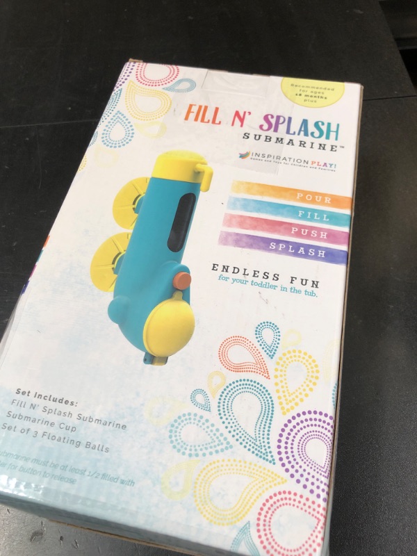 Photo 1 of Fill N' Splash Submarine Bath Toys - Toddler Bath Tub Toys for Boys & Girls - Ages 1-5