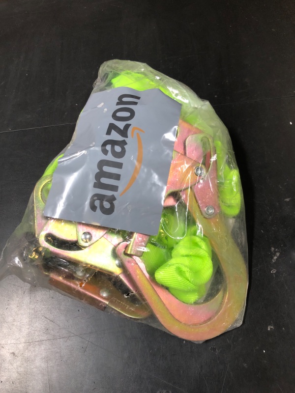 Photo 1 of 6FT Double Leg Internal Shock Absorbing Safety Fall Protection Lanyard with Dual Rebar & Snap Hook |Heavy-Duty Webbing | Roofer, Construction, Scaffolding | OSHA & ANSI Rated (A-Shock Absorbing)