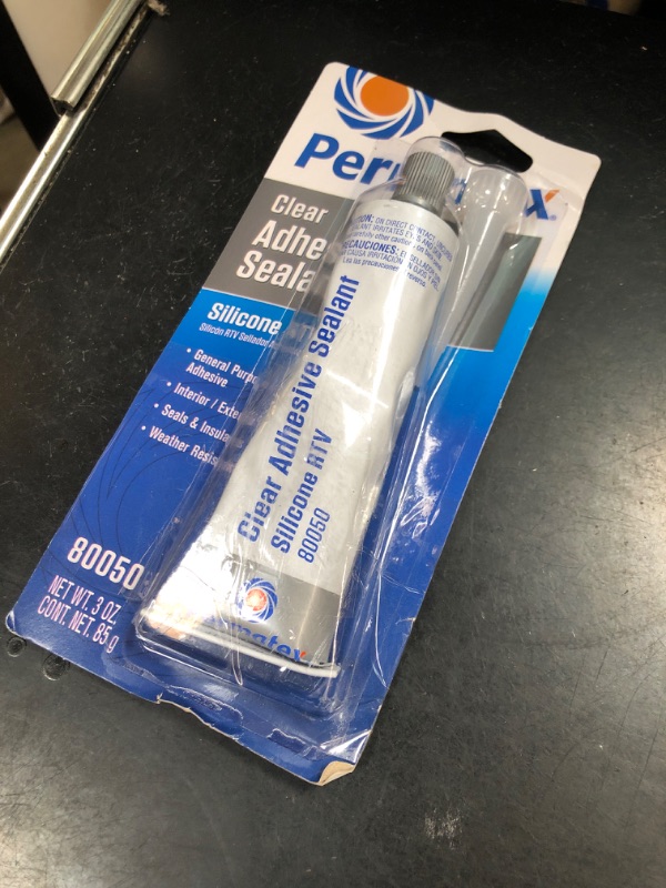 Photo 1 of Permatex 80050 Clear RTV Silicone Adhesive Sealant, 3 oz