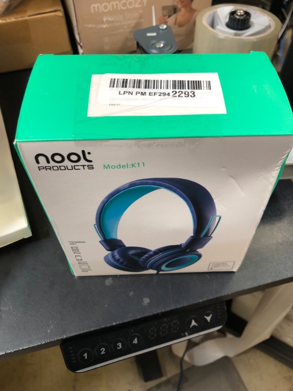 Photo 1 of Kids Headphones - noot products K11 Foldable Stereo Tangle-Free 3.5mm Jack Wired Cord On-Ear Headset for Children/Teens/Boys/Girls/Smartphones/School/Kindle/Airplane Travel/Plane/Tablet (Navy/Teal)