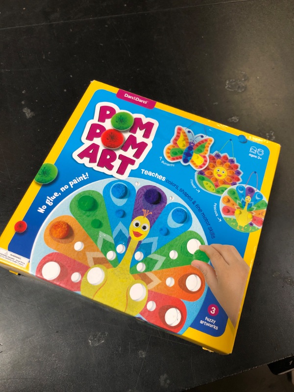 Photo 1 of Dan&Darci Pom Pom Arts & Crafts Kit for Toddlers - Art Activity Craft for Little Boys & Girls Ages 3-6 Years Old Kids Sensory Activities - Builds Fine Motor Skills & Hand-Eye Coordination