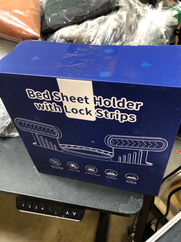 Photo 1 of Bed Lock Sheet Holders Fit All Sheet Size, New Upgrade Sheet Straps Keep Sheets Firm & Tight, Bed Fitted Sheet Holder for Corners, Sheet Clips, Mattress Sheet Holder Strap, Sheet Secure Lock Fasteners
