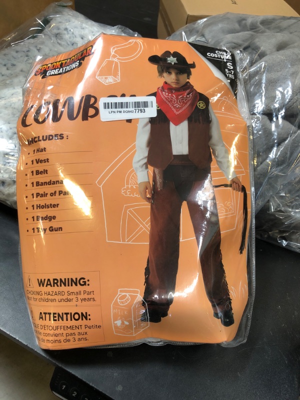 Photo 1 of Spooktacular Creations Halloween Cowboy Hat Costume for Boys, Kids Brown Western Costume, Deluxe Boys Cowboy Outfit Set for Toddler Halloween RolePlay Themed Party (Small, 5-7 yrs)