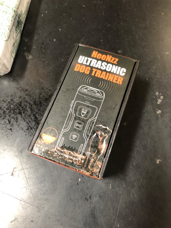 Photo 1 of Dog Bark Deterrent Devices for Own or Neighbor's Dog Ultrasonic Dog Training Device Safe & Effective Portable Anti Barking Device for Dogs Indoor Outdoor Use Orange