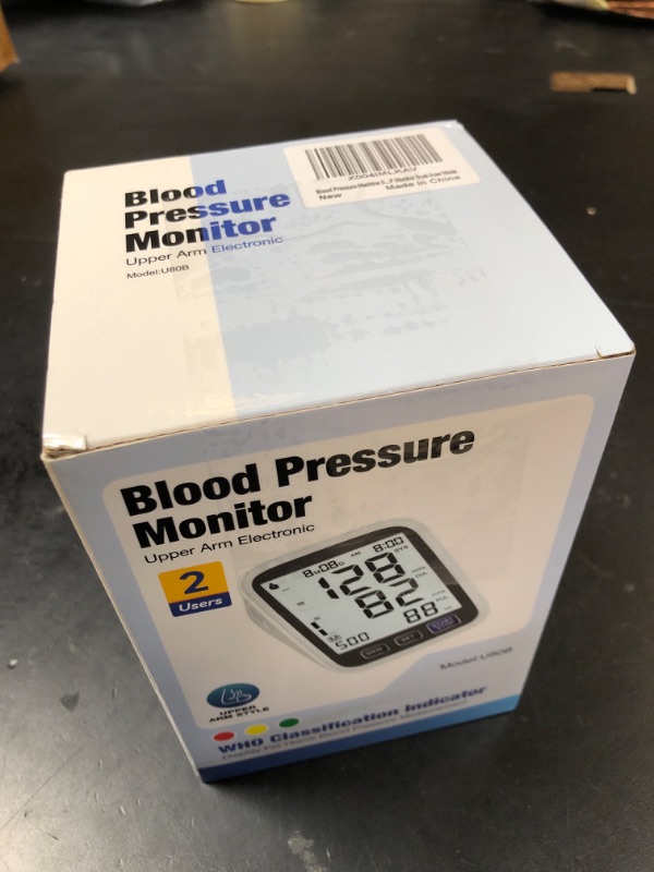 Photo 1 of Blood Pressure Machine Upper Arm, 2 Size Cuffs Fit Arms from Medium 9"-17" to Extra Large XL 13"-21", Accurate Automatic Digital BP Kit Home Use, Large Backlit LCD, BP Monitor Dual-User Mode