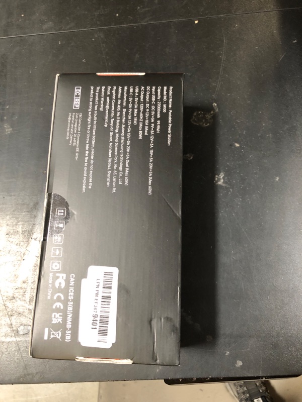 Photo 1 of Portable Power Station 99.9Wh Power Bank for Camping Essentials Small Electric Generator Large Lithium Battery with 110V 80W Rated 120W Peak AC Plug in Output 60W Type-C Home Backup Outdoor Emergency
