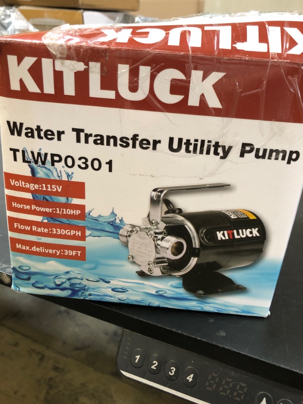 Photo 1 of Water Transfer Pump, 115V 1/10HP 330GPH Utility Water Pump Electric With 6ft Suction Hose Kit, Portable Small Water Pump For Pool Draining, Removing Water From Rain Barrel, Aquariums, etc.