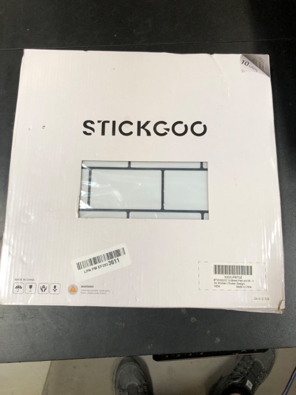 Photo 1 of STICKGOO 10-Sheet Peel and Stick Backsplash, White Subway Tile Stick on Backsplash for Kitchen (Thicker Design)