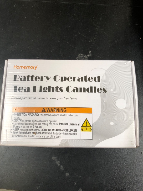 Photo 1 of Homemory 24Pcs Flickering Flameless Candle Battery Operated, 200+Hours Fake Electric LED Tea Lights for Votive, Centerpiece Table Decorations, Wedding, Aniversary, Halloween, Christmas
