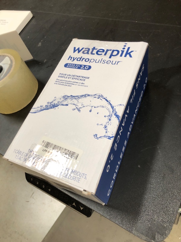 Photo 1 of Waterpik Cordless Advanced 2.0 Water Flosser For Teeth, Gums, Braces, Dental Care With Travel Bag and 4 Tips, ADA Accepted, Rechargeable, Portable, and Waterproof, Gray WP-587, Packaging May Vary