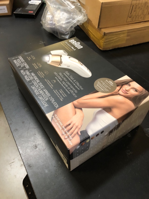 Photo 1 of Braun IPL at Home Laser Hair Removal for Women and Men, Silk Expert Pro 5 PL5137 with Venus Swirl Razor, Permanent Visible Hair Reduction in Hair Regrowth for Body & Face, Corded, PL5137