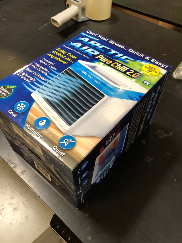 Photo 1 of Arctic Air Pure Chill 2.0 Evaporative Air Cooler by Ontel - Powerful, Quiet, Lightweight and Portable Space Cooler with Hydro-Chill Technology For Bedroom, Office, Living Room & More,Blue