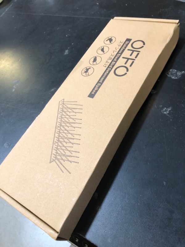 Photo 1 of OFFO Bird Spikes with Stainless Steel Base, Durable Bird Spikes Arrow Pigeon Spikes Fence Kit for Keeping Small Bird, Crows and Woodpeckers Away, Covers 10.2 Feet(3.1m)