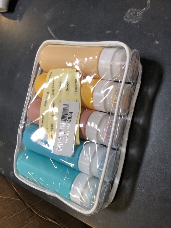 Photo 1 of CHEODIN Travel Bottles for Toiletries, 5 Pack TSA Approved Travel Size Containers, 3oz Leak Proof Refillable Travel Accessories for Shampoo Conditioner, BPA Free Travel Bottles with Toiletry Bag