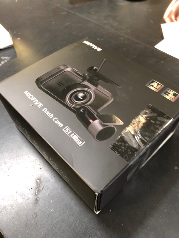 Photo 1 of Miofive Dash Cam Car Front Rear 4K+4K WiFi Bluetooth Dash Cam with 64GB SD Card, Dual Car Camera with Parking Monitoring, Super Night Vision, HDR, G-Sensor, Loop Recording, App Control, Max 512GB