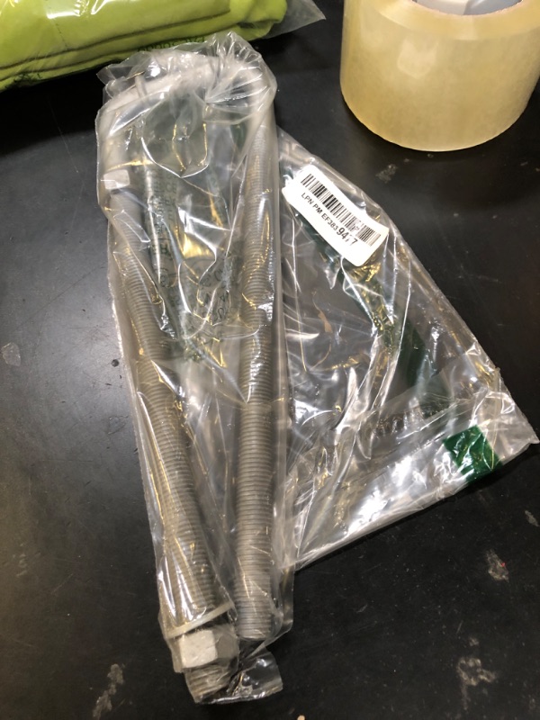 Photo 1 of Dailydanny J-Bolt Post Hinge with 5/8" Hinge Pin Galvanized Post Gate Hinge for Chain Link Fence, Washers & Nuts Included (12" (2 Pcs))