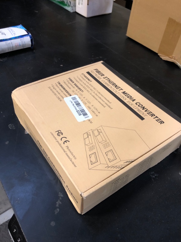 Photo 1 of (A Pair of Bidi) Single Mode Dual SC Fiber Gigabit Fast Ethernet Media Converter, Mini 1x 10/100/1000Base-T RJ45 to 1000Base-SC Slot Converter Transceiver, up to 30km 1310-nm, AC 100V~240V