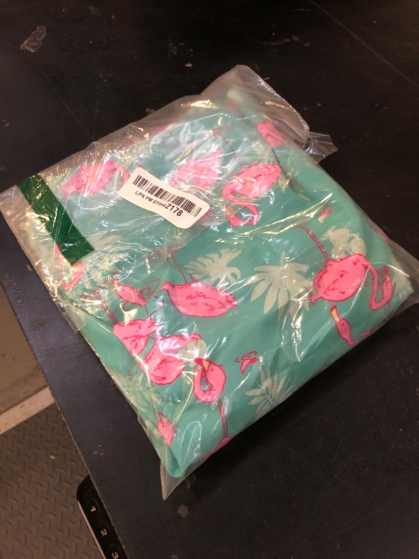Photo 1 of maamgic Boys Swim Trunks with Compression Liner Toddler Boy Swimsuit Quick Dry 4-Way Stretch Swimming Trunks Cute Flamingo Green 14-16 Years