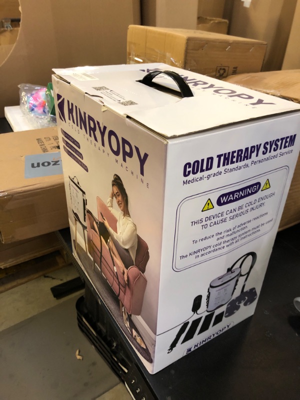 Photo 1 of Cold Therapy Machine with Programmable Timer, Portable Ice Machine for Knee After Surgery, Knee Replacement Recovery System, Cryotherapy Pain Relief w/Compression Pad for,Shoulder, Hip and Ankle