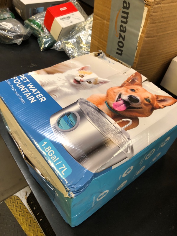 Photo 1 of Dog Water Fountain for Large Dogs: 7L/236oz/1.8G Dog Fountain Stainless Steel - Big Cat Drinking Fountain Indoor - Super Quiet Water Fountain for Dogs Inside - for Large Dog Cats & Multi-Pet Home