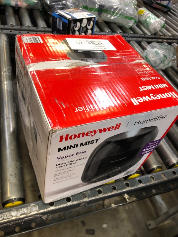 Photo 1 of Honeywell Mini Cool Mist humidifier, Easy to Fill and Clean, humidifier for small Bedroom, Kids Rooms, or office. Ultra Quiet Operation and Auto Shut-Off - Black, HUL525B