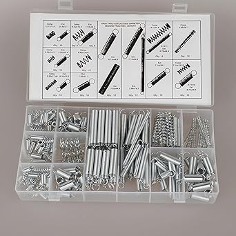 Photo 1 of 200 Piece Spring Assortment Set Zinc Plated Compression and Extension Springs with 20 Different Sizes for Home Repairs & DIY Repair Project

