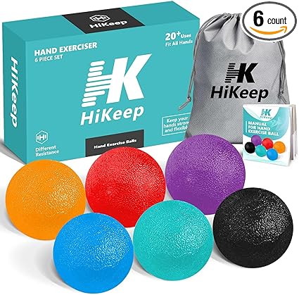 Photo 1 of Stress Balls for Adults (6 Pack), Hand Strengthening Devices, Grip Strength Trainer, Exercise Ball, Hand Exercisers for Strength, Exercise Balls Physical Therapy, Finger Forearm Strengthener
