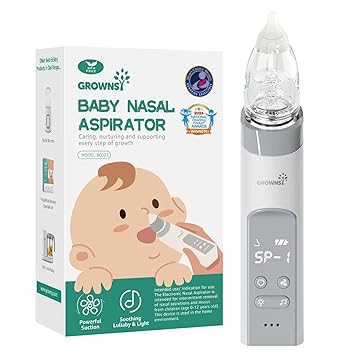 Photo 1 of GROWNSY Nasal Aspirator for Baby, Electric Baby Nose Sucker with Larger Suction Chamber and More Powerful Suction, Automatic Nose Cleaner with Music and Light Soothing Function
