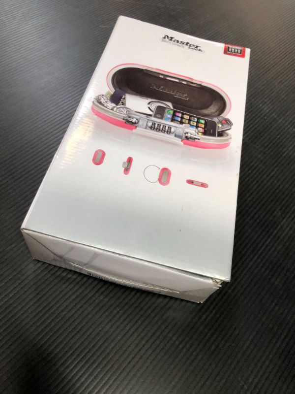 Photo 1 of Master Lock Pink Portable Small Lock Box, Set Your Own Lock Combination Portable Safe, Personal Travel Safe for Phone, Passport, Money, ?5900DPNK