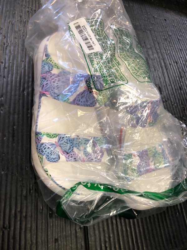 Photo 1 of Size 9--Crocs Unisex-Adult Crush Platform Sandals, White/Multi, 9 Men