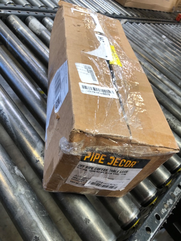 Photo 1 of Niubid 16 inchIndustrial Pipe Table Leg Set - Dark Grey Rough Pipes Iron Base Legs for Coffee & End Tables, Desks, Nightstand - Vintage, Mid-Century Modern Aesthetic - 16 inch