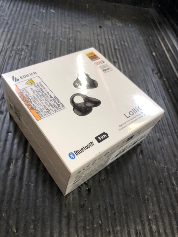 Photo 1 of Edifier LolliClip Open-Ear True Wireless Earbuds, Bluetooth 5.4, Hi-Res LDAC, Adaptive ANC, Health Monitoring, Spatial Audio, Interchangeable Design, Multipoint, App Control, IP56, Black***factory sealed