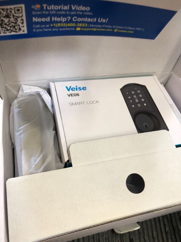 Photo 1 of Veise VE06-H Smart Front Door Lock Set, App Control, Keyless Entry Deadbolt with Lever Handle, Electronic Digital Touchscreen Keypad, Auto Lock, Easy Install, Satin Nickel
