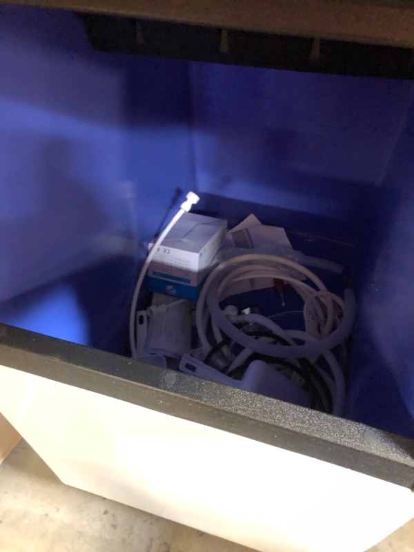 Photo 1 of Door is damage-- have scrath---Real Relax Commercial Ice Maker Machine, 440LBS/24H ETL Approval Ice Machine, 330 lbs Ice Storage Capacity, Auto Self-Cleaning, LCD Display, with Ice Scoop for Bar Cafe Restaurant Business