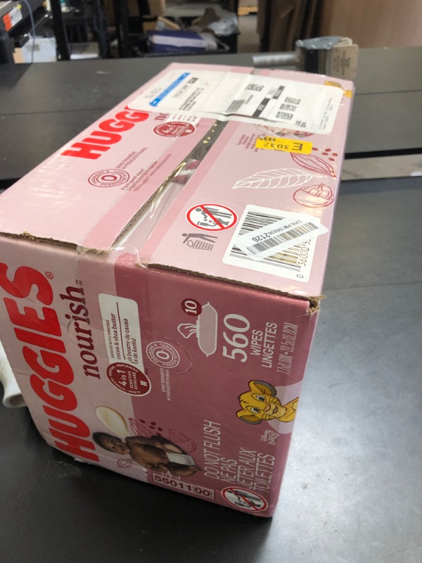 Photo 1 of Huggies Nourish Scented Baby Wipes, 10 Push Button Packs (560 Wipes Total)