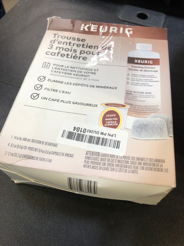Photo 1 of Keurig 3-Month Brewer Maintenance Kit Includes Descaling Solution, Water Filter Cartridges & Rinse Pods, Compatible Classic/1.0 & 2.0 K-Cup Coffee Makers, 7 Count