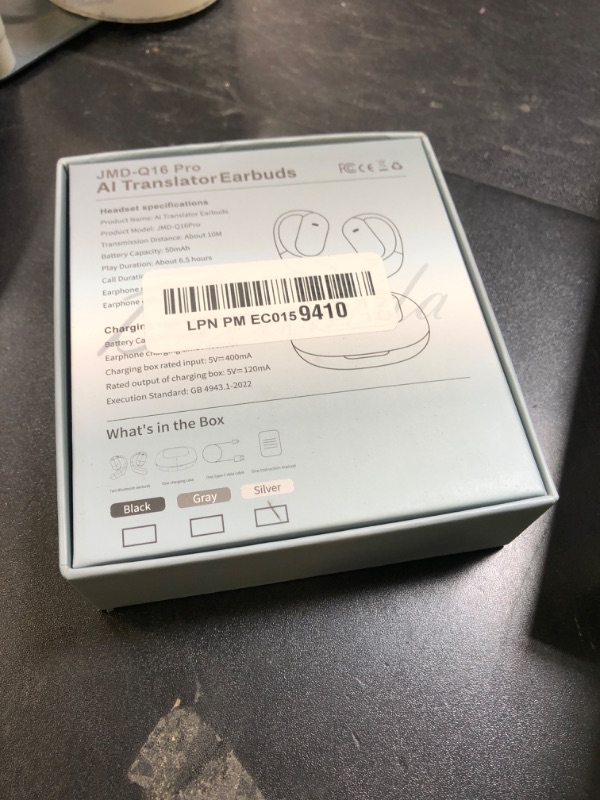 Photo 1 of AI Real Time Language Translator Earbuds, AI Language Translator Earphone 3-in-1 Accents & Long Battery Life Translation Earbuds OWS 144 Languages & 9 Offline for Travel Business(White)