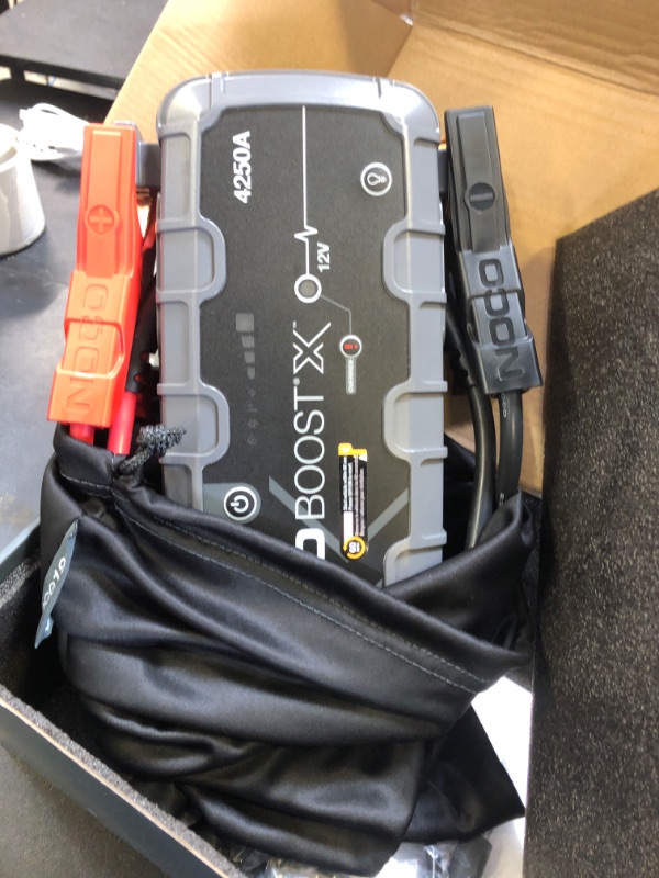Photo 1 of NOCO Boost X GBX155: 4250A UltraSafe Jump Starter – 12V Lithium Battery Booster Pack, Portable Jump Box, Power Bank & Jumper Cables - for 6.5L Gas and 4.0L Diesel Engines