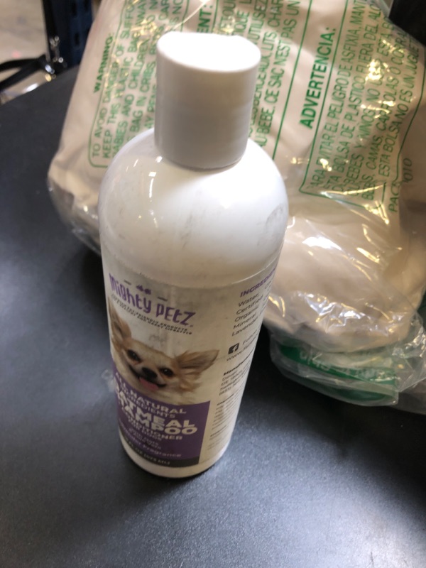 Photo 1 of Mighty Petz 2-in-1 Oatmeal Dog Shampoo and Conditioner – 16 oz Natural Support for Allergies, Itchy Sensitive Skin. Moisturizing & pH Balanced for Dogs with Oatmeal and Aloe Vera