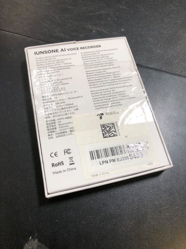 Photo 1 of IUNSONE AI Voice Recorder,Note Voice Recorder with Transcribe Summarize ? Two-Way Translation,112 Languages,App Control,64GB Memory,Suitable for Lectures,Meetings,Calls,International Exchange