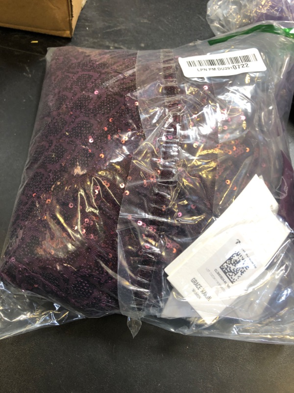 Photo 1 of GRACE KARIN Mother of The Bride Dresses Formal Dresses Wedding Party Dress with Chiffon Jacket Dark Purple XL