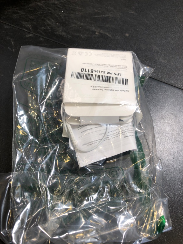 Photo 1 of Apple EarPods Headphones with Lightning Connector, Wired Ear Buds for iPhone with Built-in Remote to Control Music, Phone Calls, and Volume