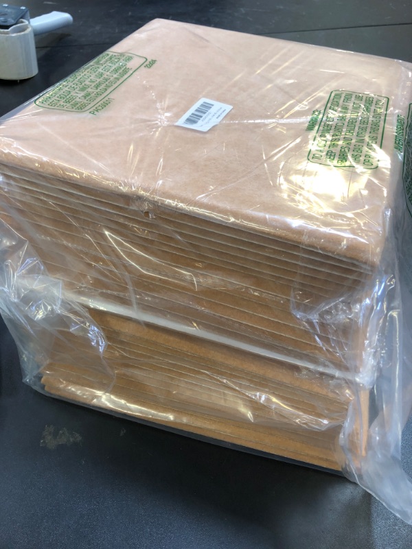 Photo 1 of Large Cork Board Alternative - 11.8"x11.8" Pack of 12 Felt Board Tiles for Wall Pin Board Bulletin Board for Home Office Kitchen 48 x 36 Brown