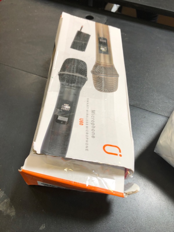 Photo 1 of HWWR Wireless Microphones for Karaoke: Dual Professional Karaoke Microphone for Singing, Rechargeable Dynamic UHF Mic System with Receiver for Church, Party, Meeting, Speech, PA System, Plug and Play