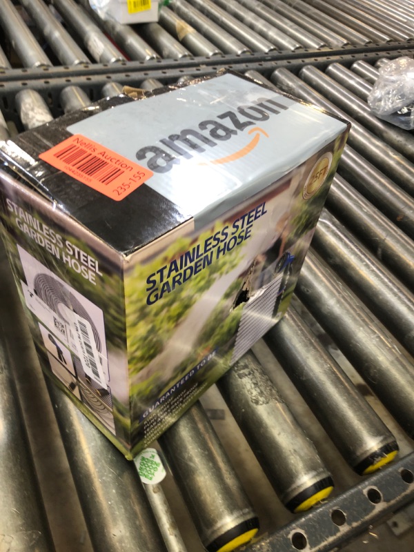 Photo 1 of Garden Hose 25 ft, Stainless Steel Metal Water Hose with 10 Function Nozzle, Lightweight Hose, No Kink, Leak-proof, Puncture Resistant for Yard, Outdoor, RV