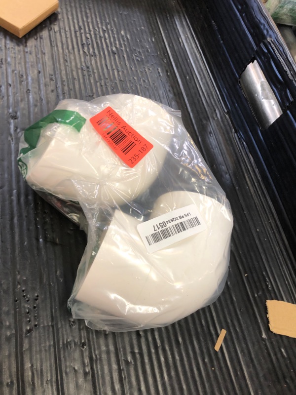 Photo 1 of uxcell 2pcs 2.5" 90 Degree Elbow Pipe Fittings, Furniture Construction Grade 2-Way 90 Degree Elbow PVC Corner Adapter for DIY Construction Furniture Garden Shelf Connection, White