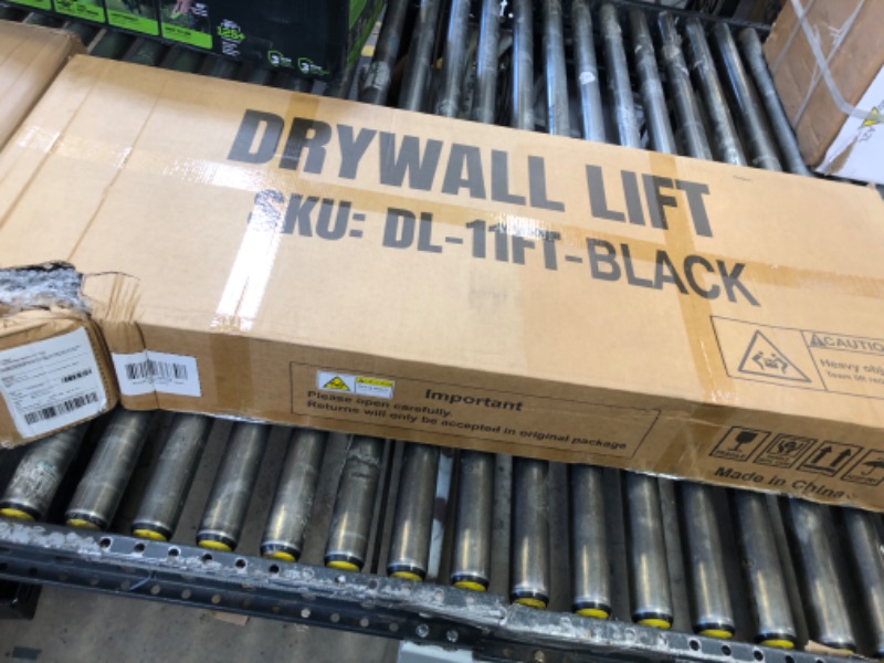 Photo 1 of Rovibek Drywall Lift 11 FT, Sheetrock Lift Drywall Lift for Ceiling, Drywall Panel Hoist 360° Adjustable Foldable, 150 lbs Heavy Duty Drywall Lifter for Home Improvement (Black)