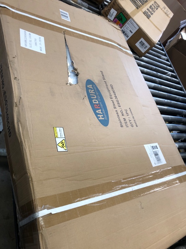 Photo 1 of HARDURA Stainless Steel Equipment Stand Metal Prep Table with Casters 30"X 48" NSF 430 for Commercial Food Prep