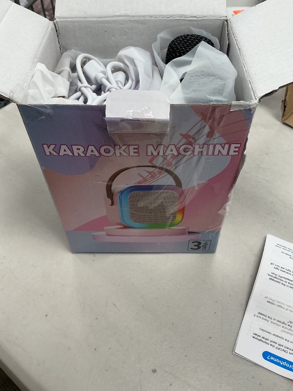 Photo 1 of ?2025 Newest? Mini Karaoke Machine for Kids Girls & Boys - Portable Bluetooth Speaker with 2 Wireless Microphones - Kids Birthday Gifts for Ages 4-10 - Kids' Instrument Accessories - Purple