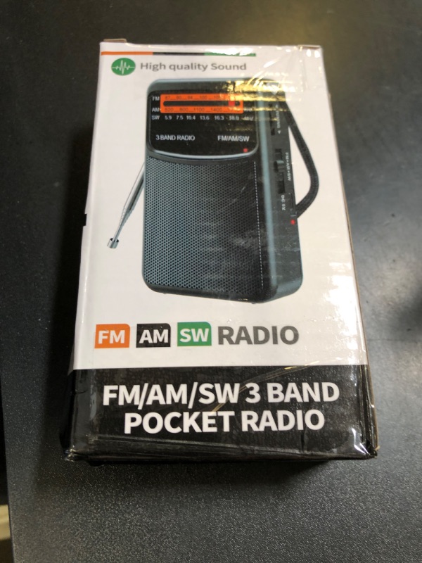 Photo 1 of Portable AM FM SW Radio with Best Reception,Small Transistor Radio with 600mAh Rechargeable Battery,3W Large Speaker,Pocket Handheld with 3.5mm Earphones Jack,Gift for Elder